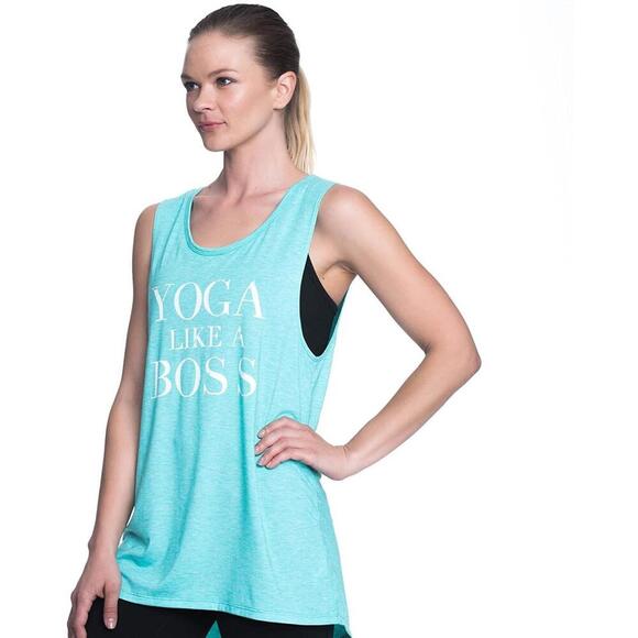 Gaiam Womens Ana Yoga Like A Boss Graphic Tank Top Size XL - Picture 2 of 3